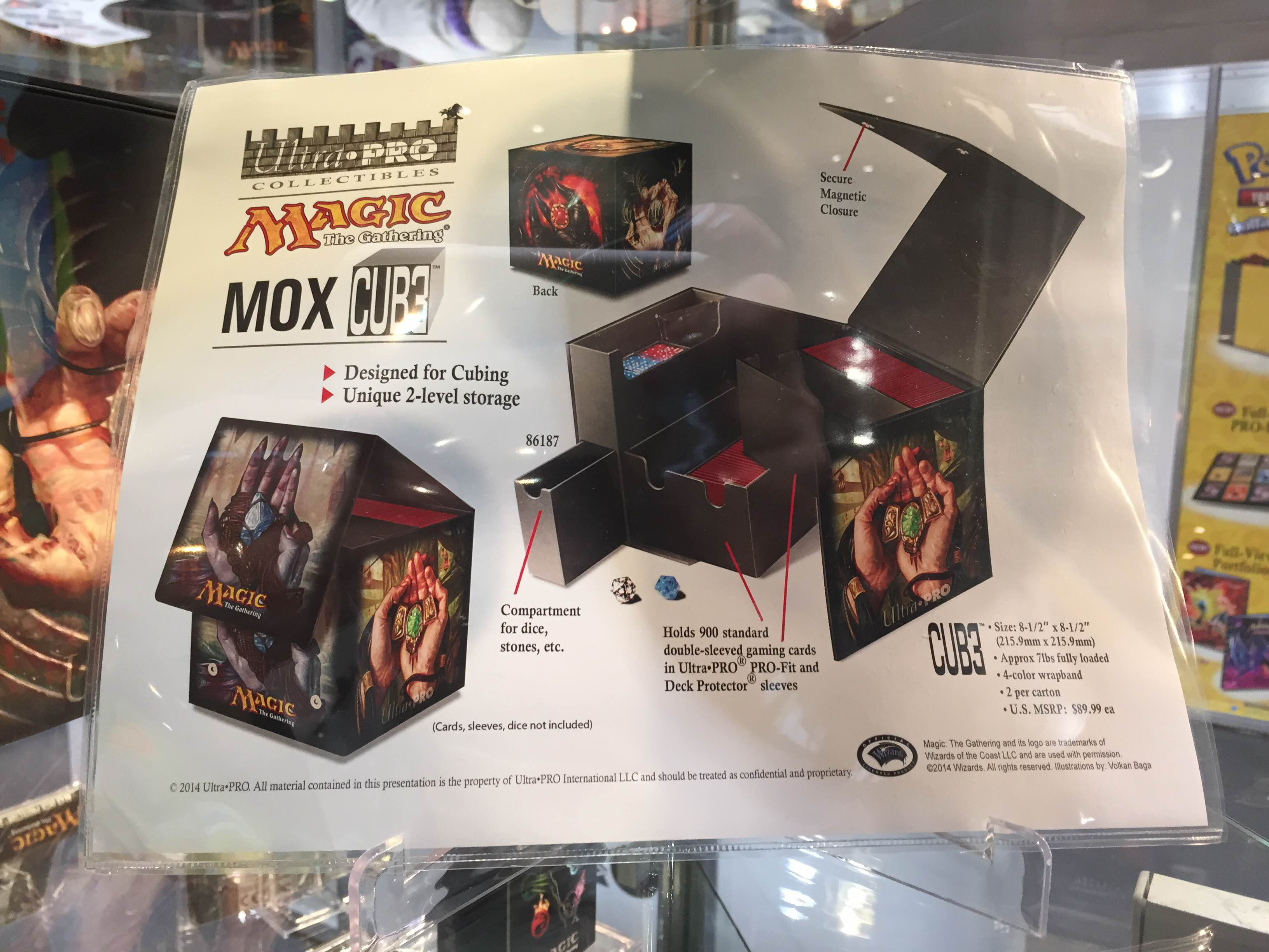 Cube Mox Cub3 Magic: The Gathering Ultra Pro Deck Box Designed for Cubing 